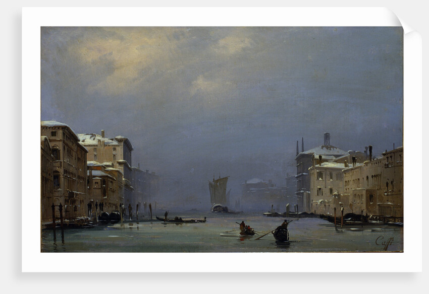 Snow and fog on the Grand canal, c. 1840 by Anonymous