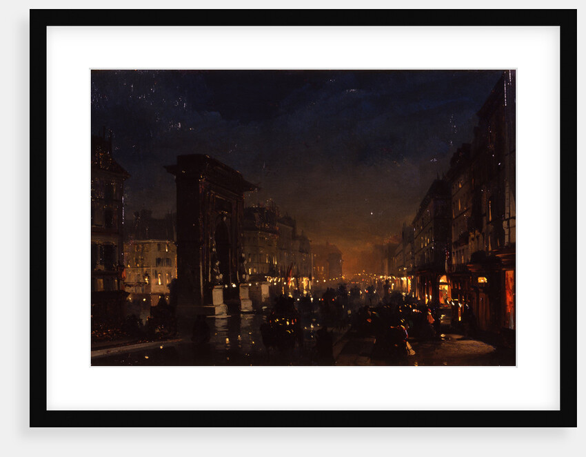 Paris, Boulevard and the Porte Saint-Denis, 1855 by Anonymous