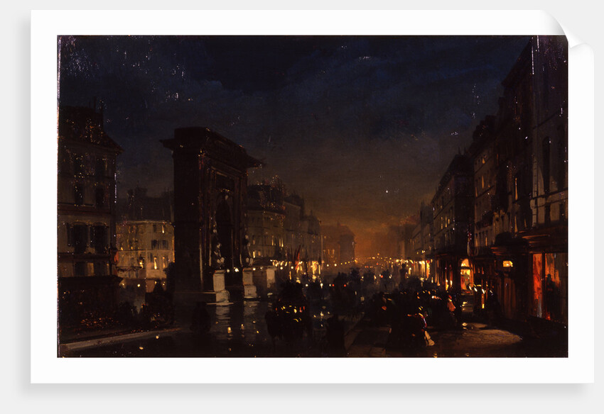 Paris, Boulevard and the Porte Saint-Denis, 1855 by Anonymous