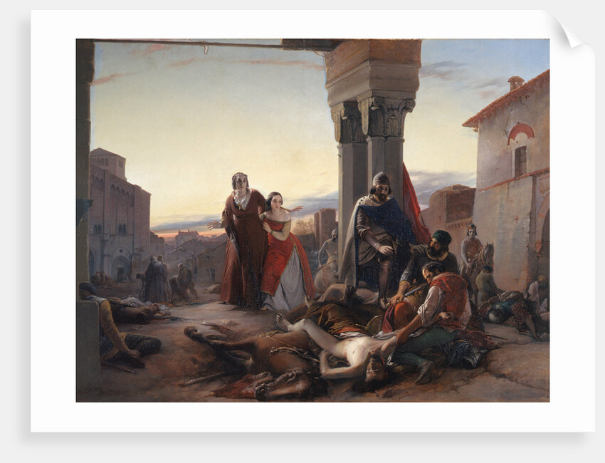 Ricciardino Langoscos mother in search of her dead son, 1840-1844 by Anonymous