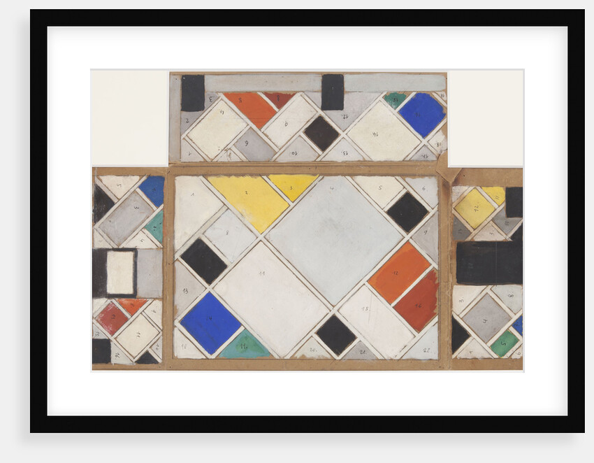 Design for ceiling and walls of Café Aubette in Strasbourg, 1926-1927 by Anonymous