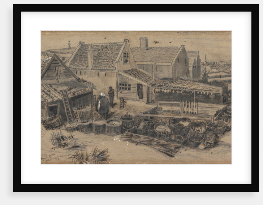 Dab-drying barn in Scheveningen, 1882 by Anonymous