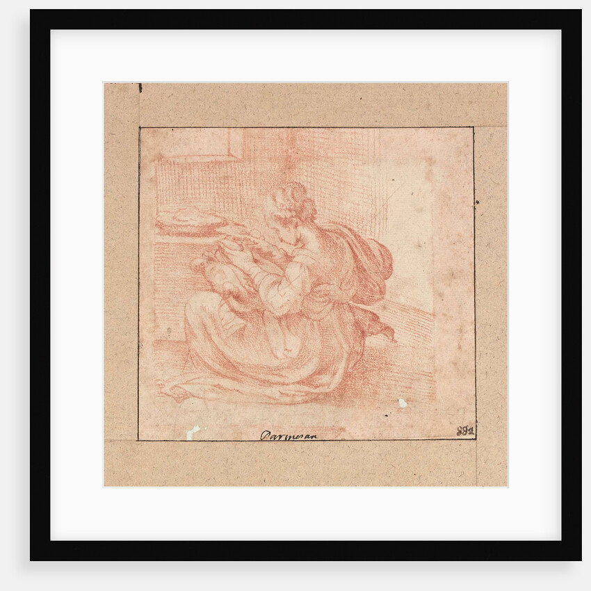 Study of a woman cooking by Anonymous