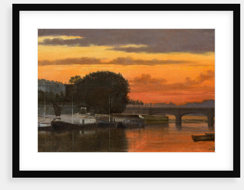 The Pont de la Concorde at sunset, c. 1837 by Anonymous