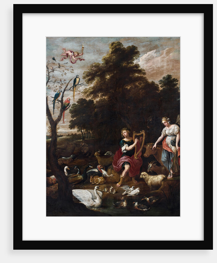 Orpheus among the animals, 1660s by Anonymous