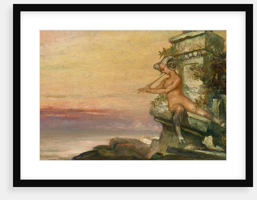 A faun playing the flute by Anonymous