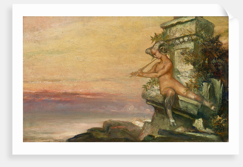 A faun playing the flute by Anonymous