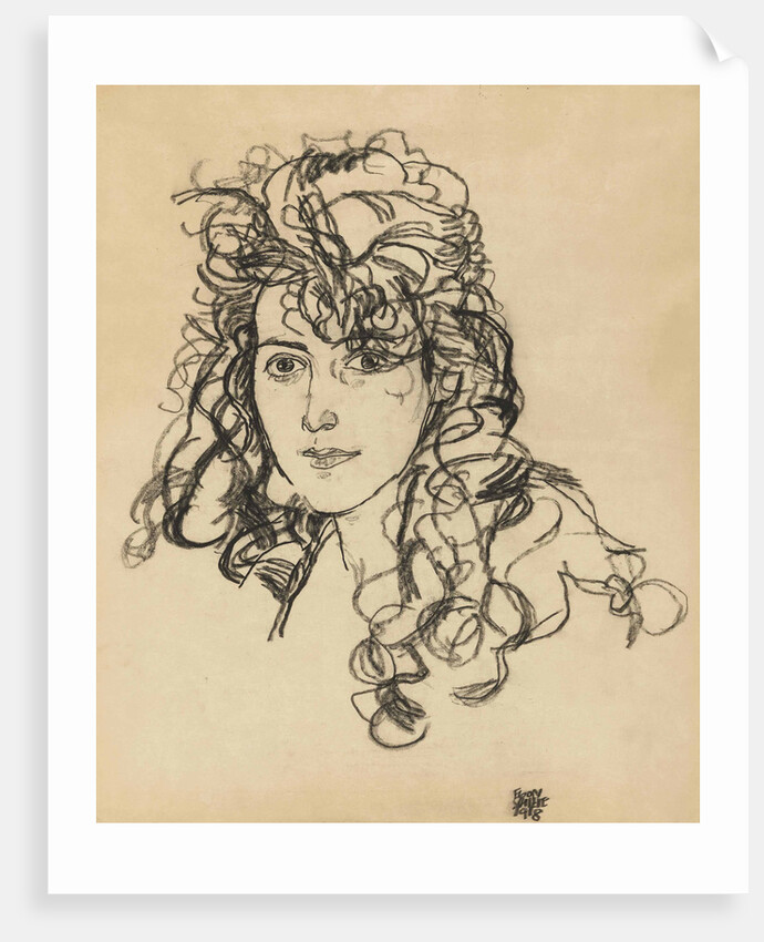 Girls head (Frau Sohn), 1918 by Anonymous
