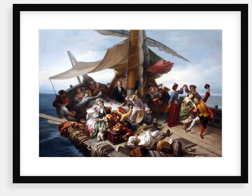 La barca dei comici:: the Carlo Goldonis journey from Rimini to Chioggia, ca 1855 by Anonymous