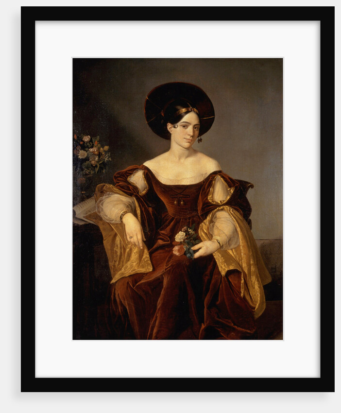 Portrait of the opera singer Maria Malibran by Anonymous