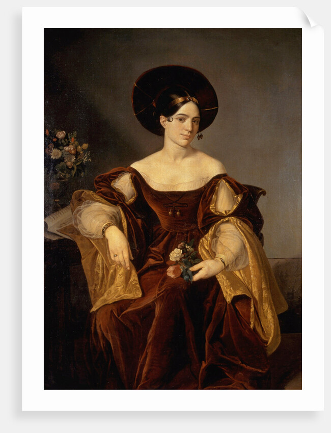 Portrait of the opera singer Maria Malibran by Anonymous