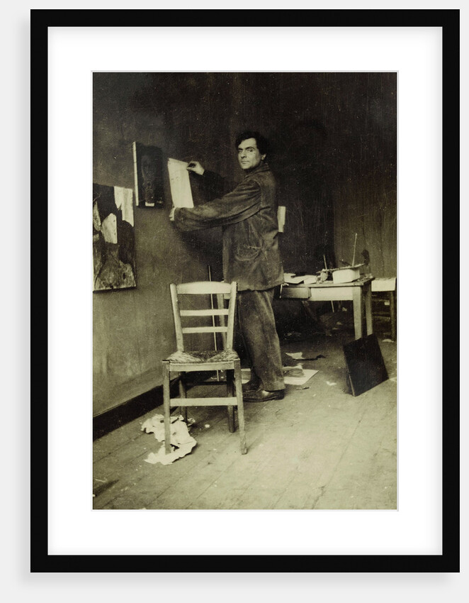 Amedeo Modigliani in his studio, c. 1915 by Anonymous