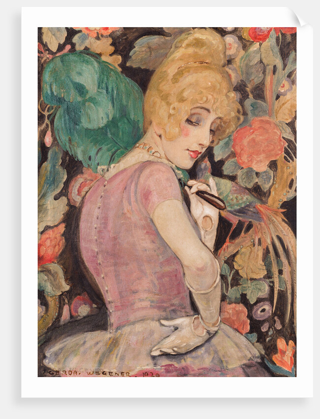 Lili with a Feather Fan, 1920 by Anonymous