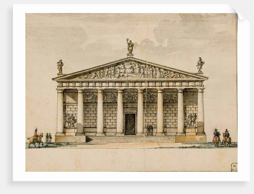 Project of the riding hall for the Imperial Horse Guards in Saint Petersburg, c1744 and 1817 by Anonymous