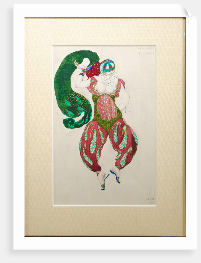 Costume design for the ballet Sheherazade by N. Rimsky-Korsakov, 1910 by Anonymous