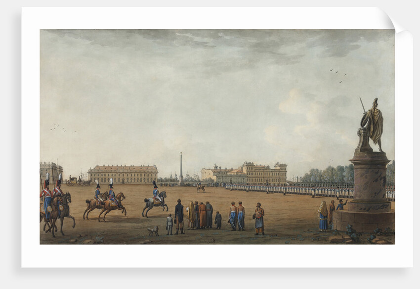 View of the Field of Mars and the Suvorov Monument in Saint Petersburg, 1807 by Anonymous