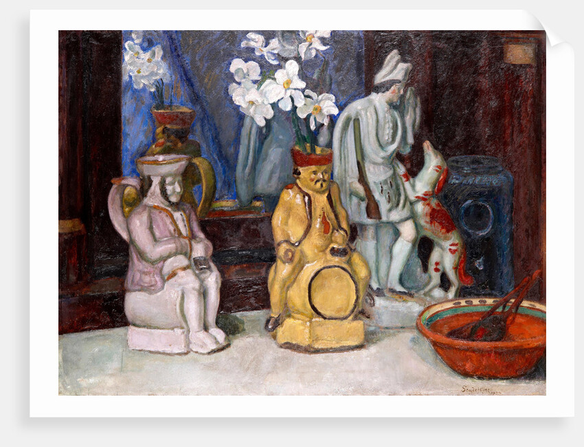 Still life with ceramics and narcissi, 1927 by Anonymous