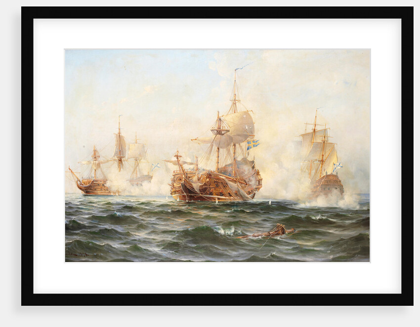 HMS Wachtmeister fighting against the Russian squadron on Juny 4, 1719, 1895 by Anonymous
