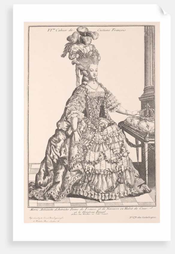 Queen Marie Antoinette of France in court dress, ca 1778 by Anonymous