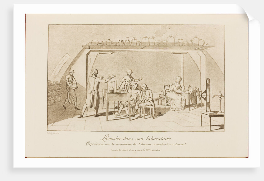 Lavoisier in his laboratory, Early 19th cen by Anonymous