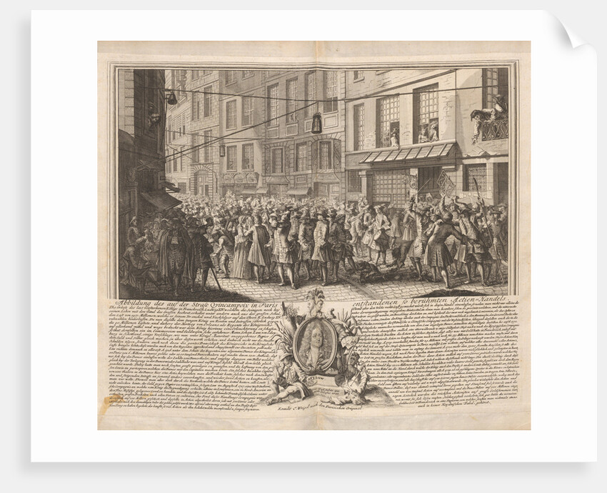 The true picture of the wind-trade on the Rue Quincampoix, Paris, ca 1720 by Anonymous