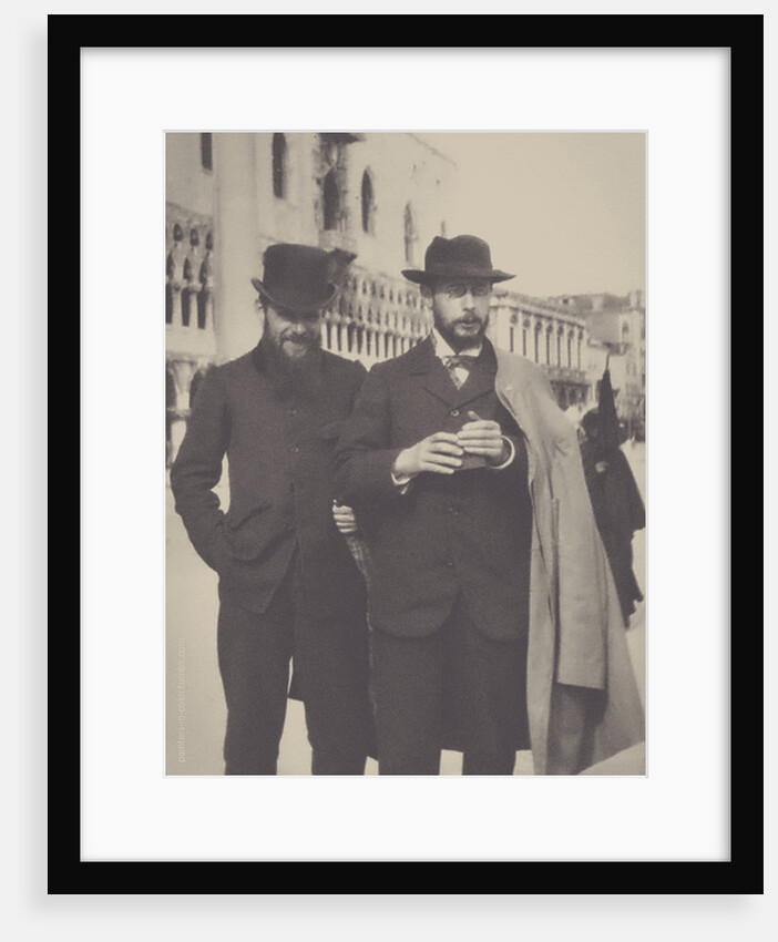 Pierre Bonnard (holding his Kodak box camera) with Ker-Xavier Roussel in Venice, 1899 by Pierre Bonnard