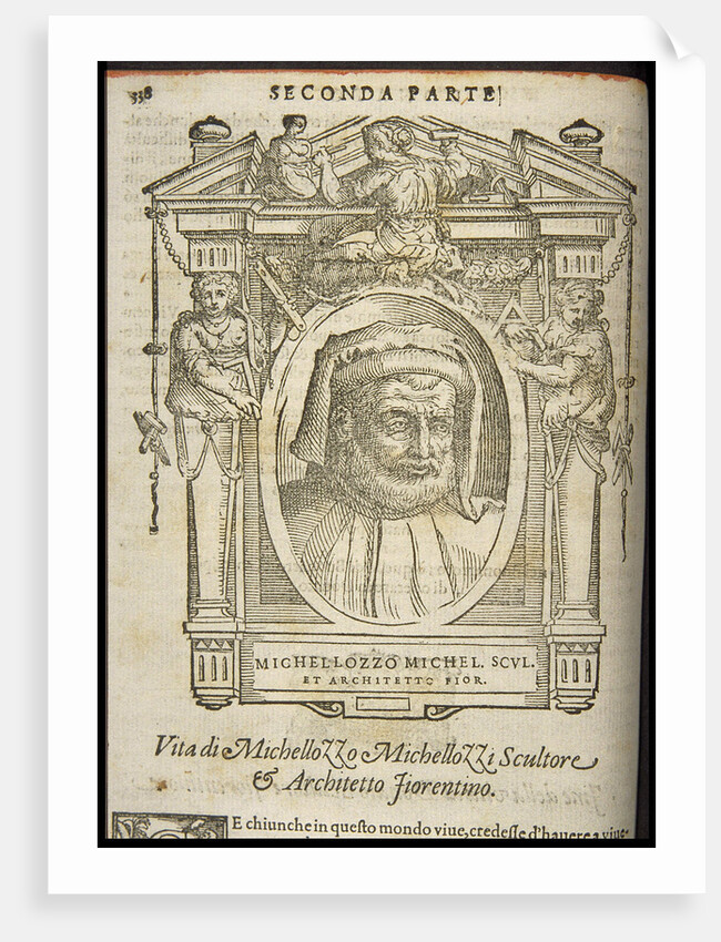 Michelozzo di Bartolomeo Michelozzi. From: Giorgio Vasari, The Lives of the Most Excellent Italian P by Anonymous