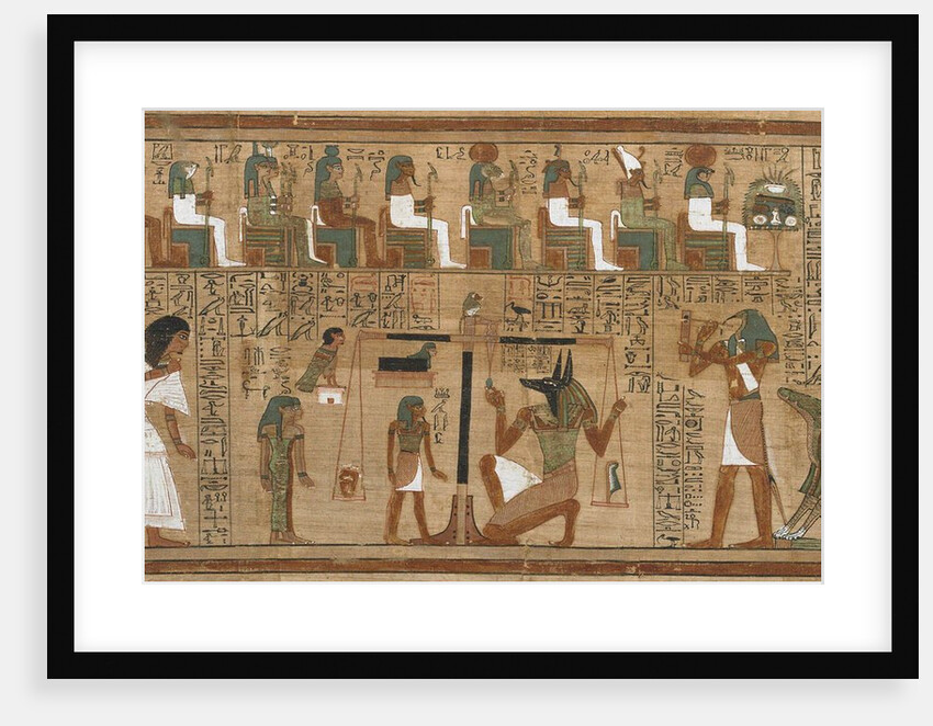 The Book of the Dead, Papyrus of Ani. The Hall of Judgment, ca 1250 BC by Anonymous