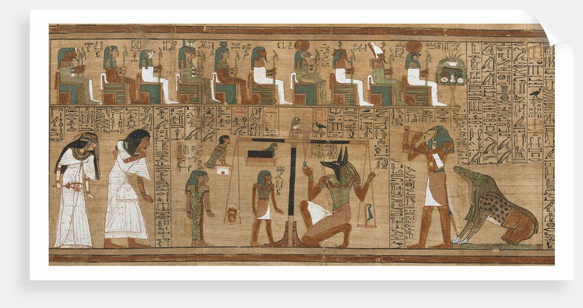The Book of the Dead, Papyrus of Ani. The Hall of Judgment, ca 1250 BC by Anonymous