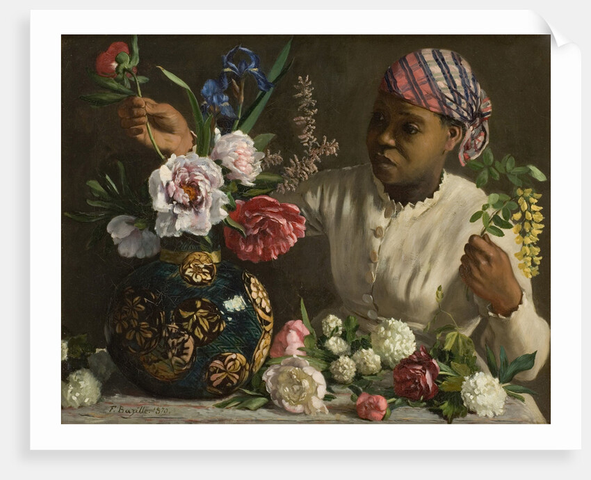 The negress with peonies, 1870 by Anonymous