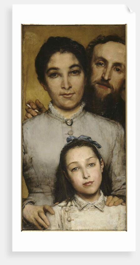 Portrait of Aimé-Jules Dalou, His Wife and Daughter, 1876 by Anonymous