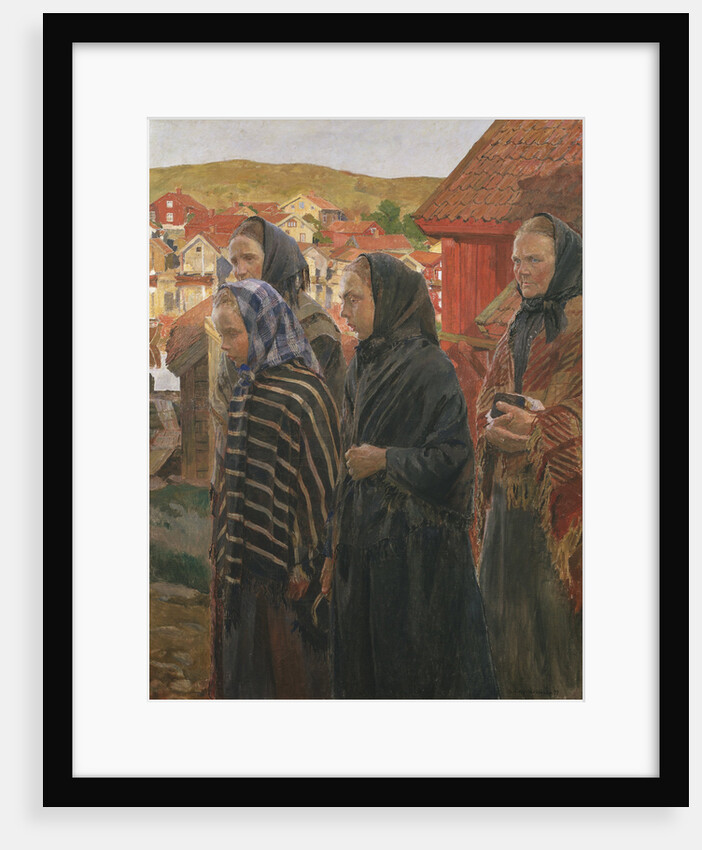 Fishermens Wives Returning from Church, 1899 by Anonymous