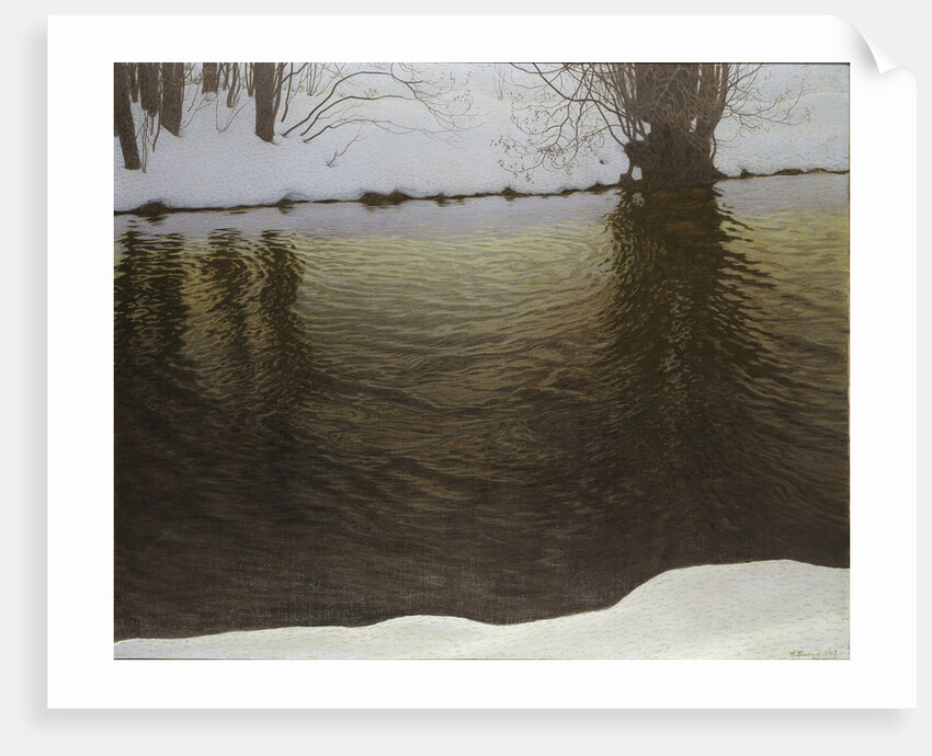 Winter Evening by a River, 1907 by Anonymous