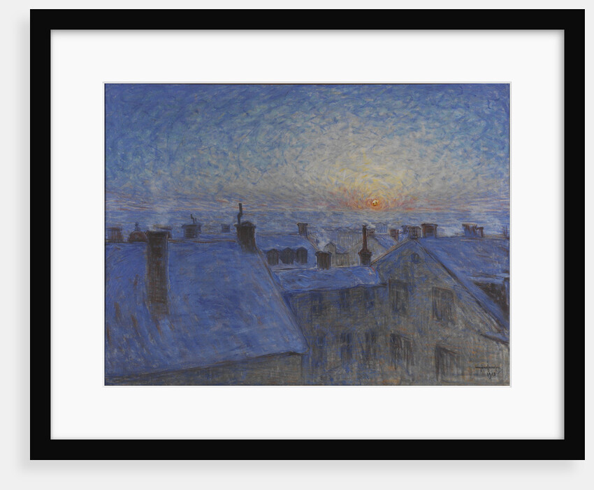 Sunrise over the Rooftops. Motif from Stockholm, 1903 by Anonymous