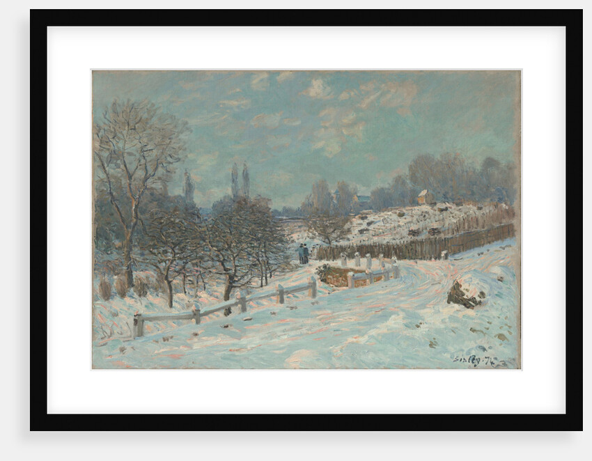 Route de Louveciennes, effet de neige, 1874 by Anonymous