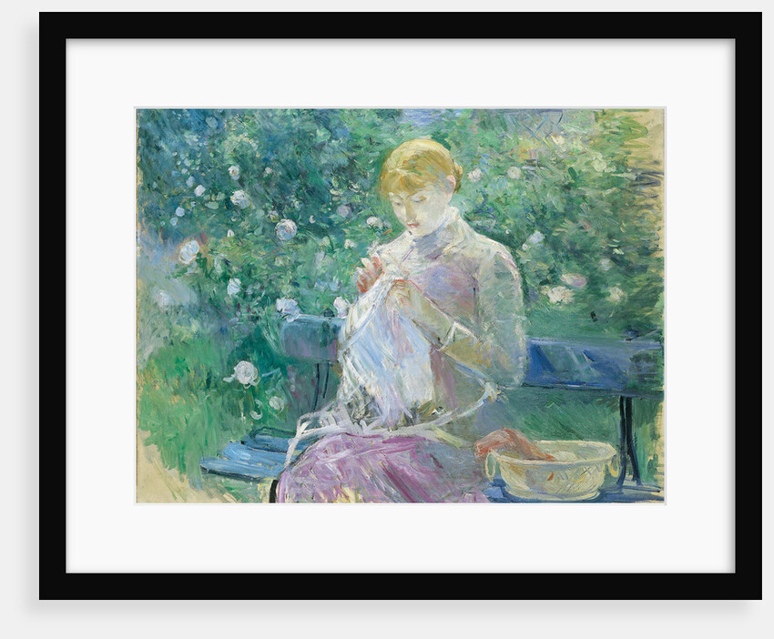 Pasie cousant dans le jardin de Bougival, 1881 by Anonymous