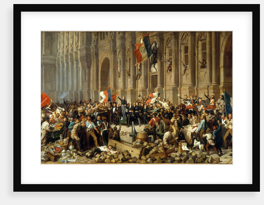 Lamartine in front of the Town Hall of Paris rejects the red flag on 25 February 1848 by Anonymous