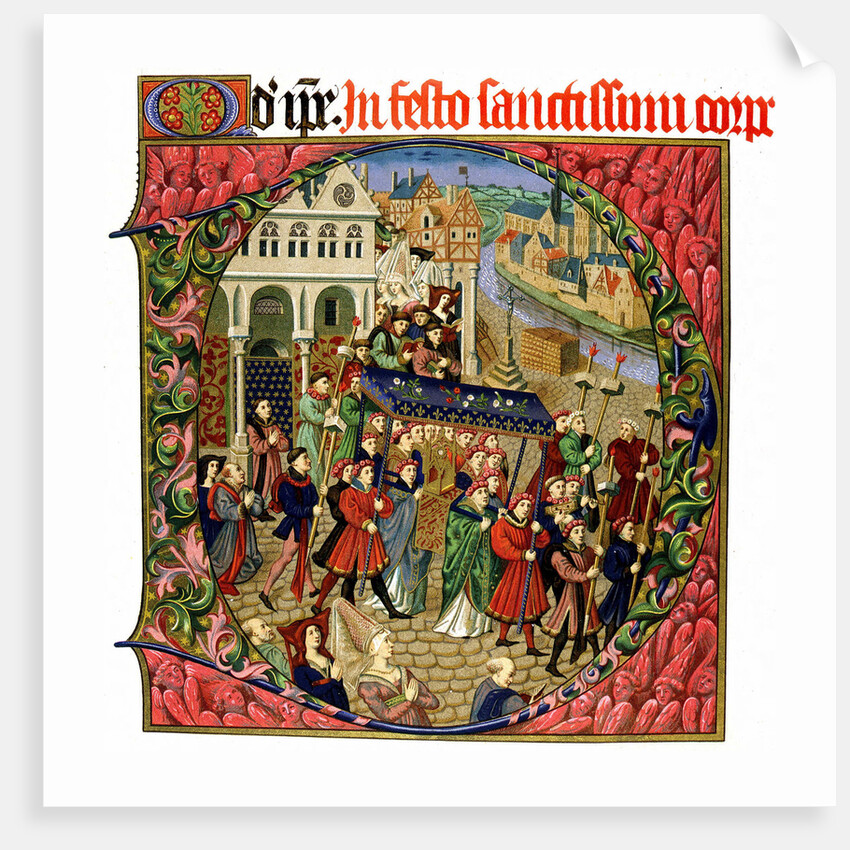 La Maison aux Piliers, la place de Grève in Paris. From: Juvénal des Ursins, c. 1450 by Anonymous