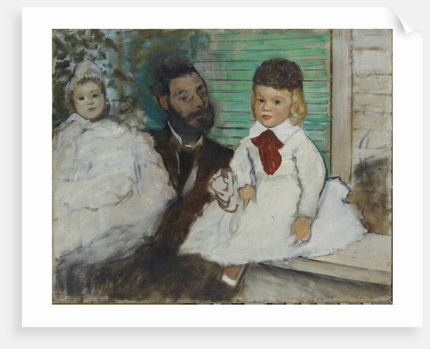 Ludovic Lepic and his Daughters, c. 1871 by Anonymous