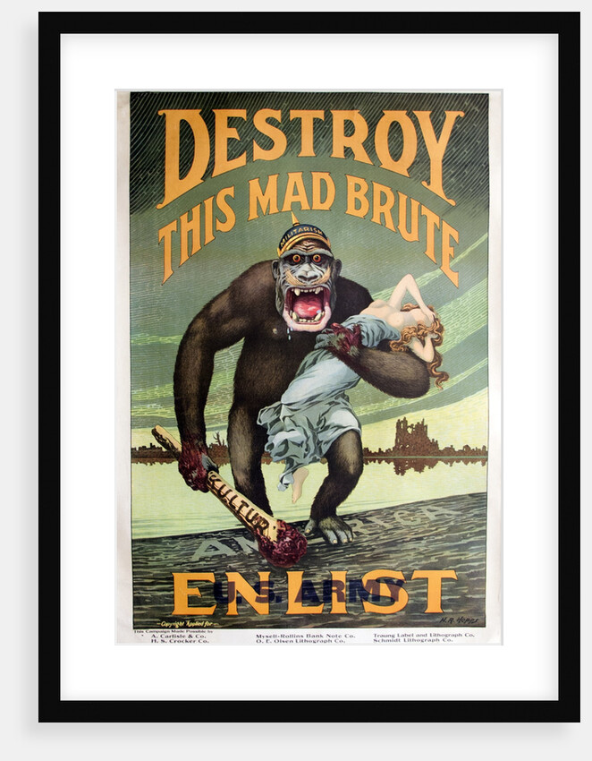 Destroy this mad brute Enlist - U.S. Army, c. 1917 by Anonymous
