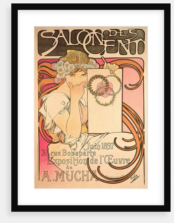 Poster for Salon des Cent. Alphonse Mucha Exhibition, 1897 by Anonymous