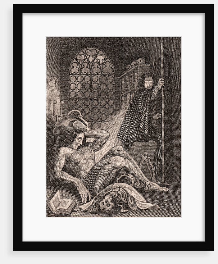 Frontispiece to Frankenstein by Mary Shelley, 1831 by Anonymous