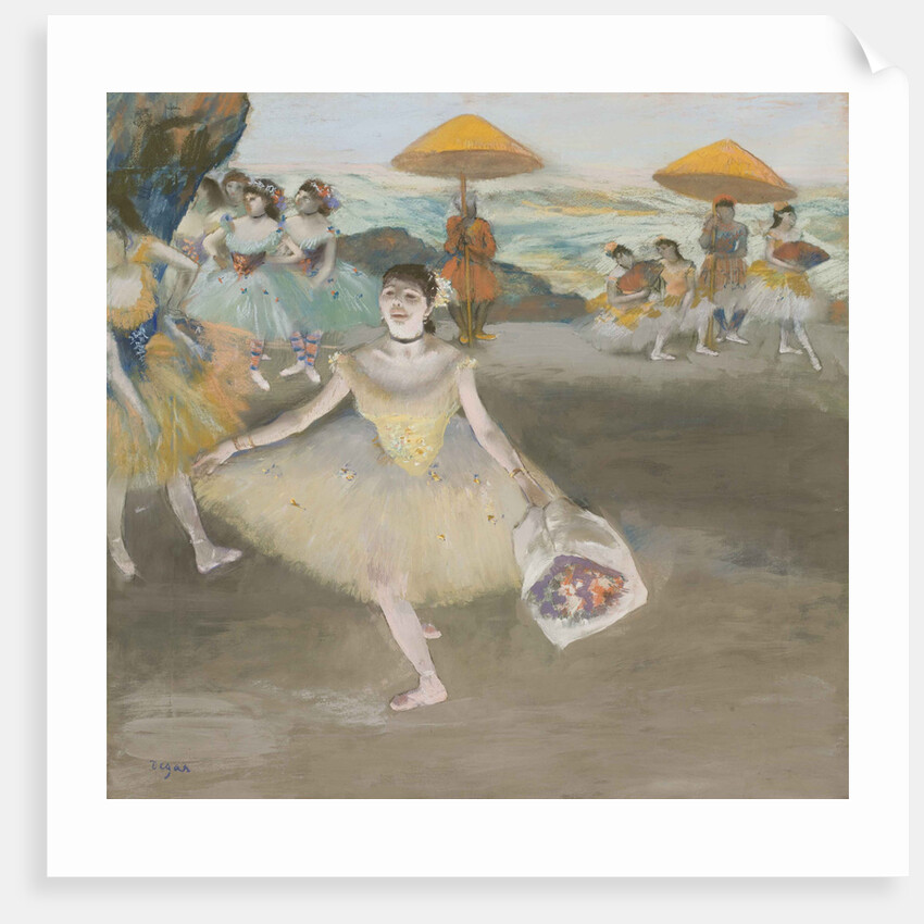 Danseuse au bouquet, saluant sur la scène (Dancer with bouquet), 1878 by Anonymous