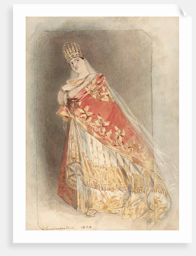 Giuditta Pasta as Semiramide in the Opera by Gioachino Rossini, 1828 by Anonymous