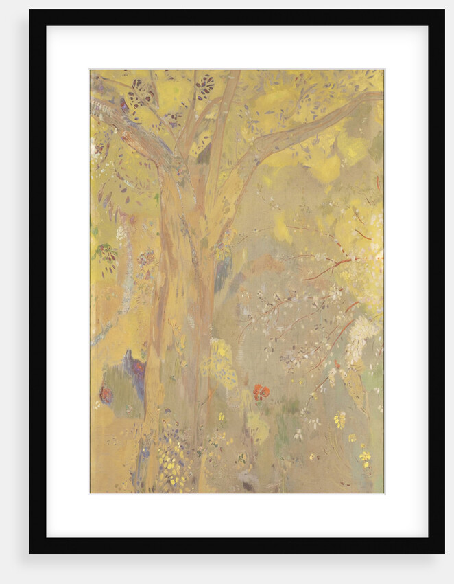 Arbre sur fond jaune. Décor pour le château de Domecy, 1901 by Anonymous