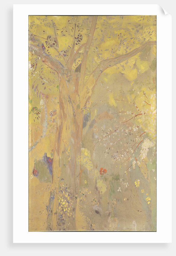Arbre sur fond jaune. Décor pour le château de Domecy, 1901 by Anonymous