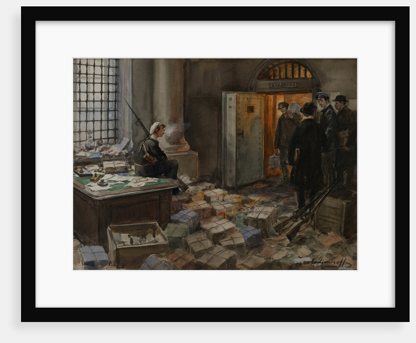 Bonds Confiscation in the Wawelberg Bank in Petrograd, 1919 by Anonymous