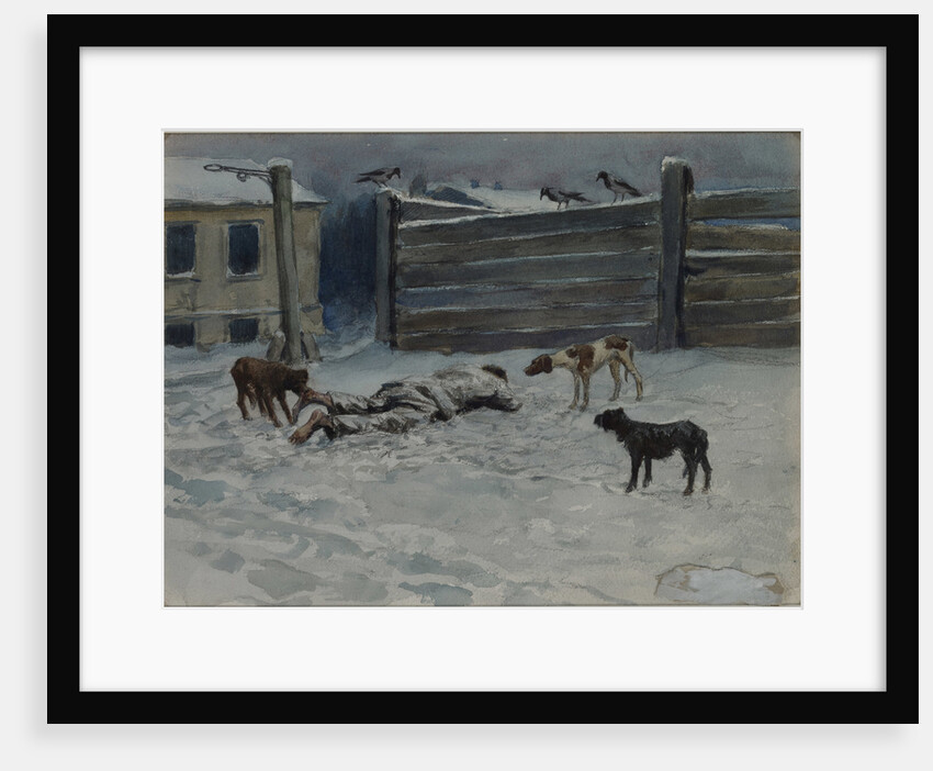 Died of hunger (Drawn from nature), 1919 by Anonymous