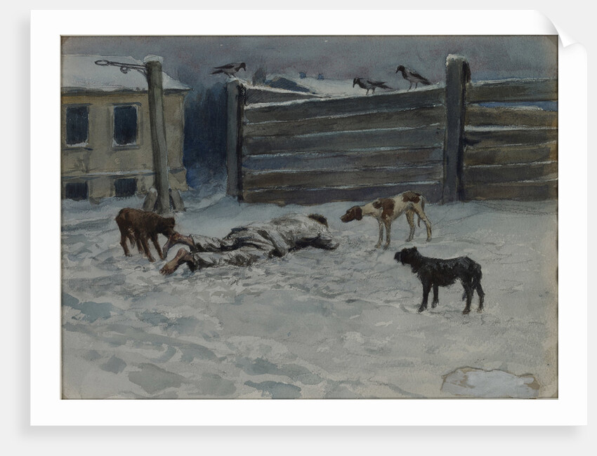 Died of hunger (Drawn from nature), 1919 by Anonymous