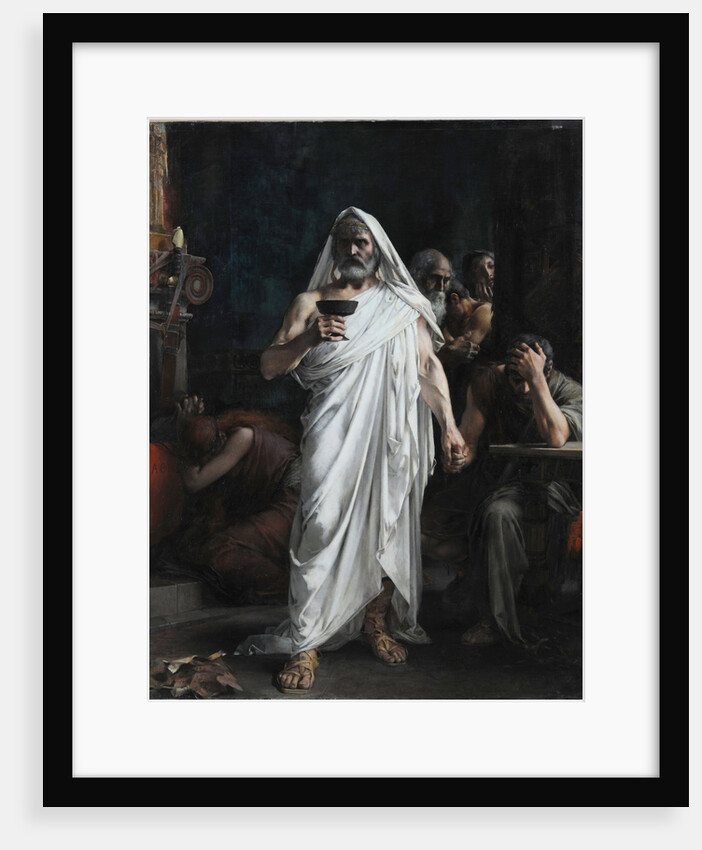 Themistocles takes the bowl of poison, 1887 by Anonymous